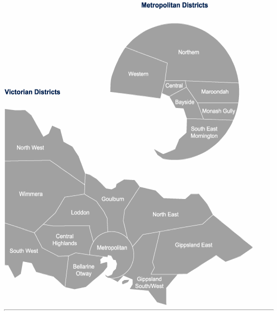 Central Highlands Freemasons District area (from Freemasons Victoria)